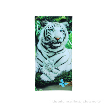 Tiger printed beach towel